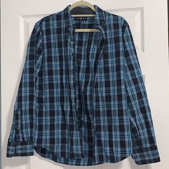 Men’s blue button down shirt - Picture 1 of 5